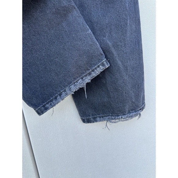 We the Free Lucia Ankle Crop Black Jeans Straight High Rise Button Fly Sz 31 - Picture 8 of 12